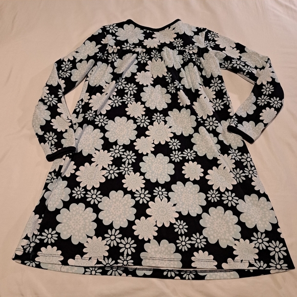 Floral Kids Dress - Black and White - Picture 2 of 3